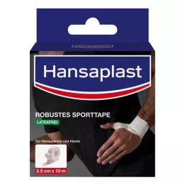 HANSAPLAST Robusten športni trak 2,5 cmx10 m, bel, 1 kos