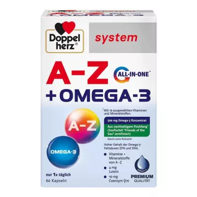 Doppelherz A-Z + Omega-3 all-in-one system kapsule, 60 kosov