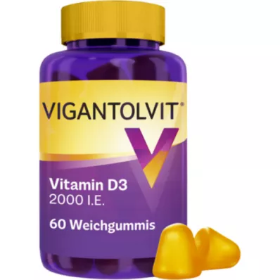 VIGANTOLVIT 2000 I.U. vitamina D3, mehki gumiji, 60 kosov