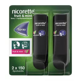 NICORETTE Sadje &amp; Meta Spray 1 mg/spray NFC, 2 kosa