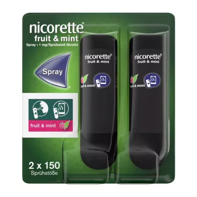 Nicorette Fruit & Mint sprej 1 mg / pršilo Nfc, 2 kos Nicorette Fruit & Mint sprej 1 mg / pršilo Nfc, 2 kos