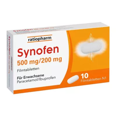 Synofen - z ibuprofenom in paracetamolom, 10 kosov