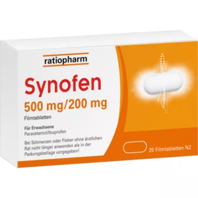 SYNOFEN 500 mg/200 mg filmsko obložene tablete, 20 kosov