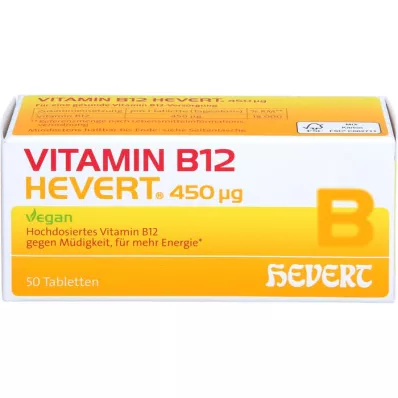 VITAMIN B12 HEVERT 450 μg tablete, 50 kosov
