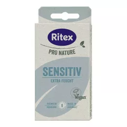 RITEX PRO NATURE SENSITIV veganski kondomi, 8 kosov