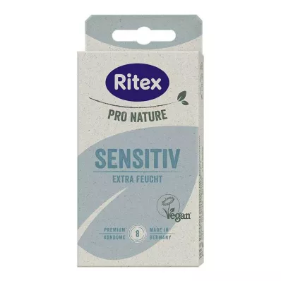 Veganski kondomi Ritex Pro Nature Sensitive, 8 kos Veganski kondomi Ritex Pro Nature Sensitive, 8 kos