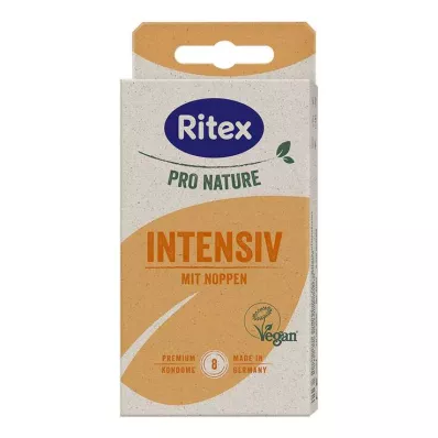 Veganski kondomi Ritex Pro Nature Intensive, 8 kos Veganski kondomi Ritex Pro Nature Intensive, 8 kos