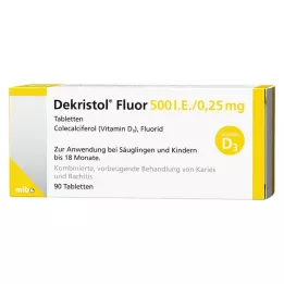 DEKRISTOL Fluor 500 I.U./0,25 mg tablete, 90 kosov