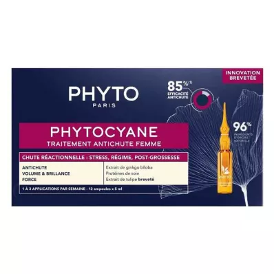 Phytocyane tretma za reaktivno izpadanje las pri ženskah, 12X5 ml Phytocyane tretma za reaktivno izpadanje las pri ženskah, 12X5 ml