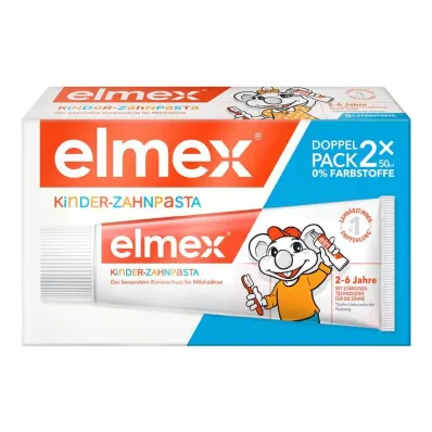 Elmex otroška zobna pasta 2 - 6 let dvojno pakiranje, 2x50 ml Elmex otroška zobna pasta 2 - 6 let dvojno pakiranje, 2x50 ml