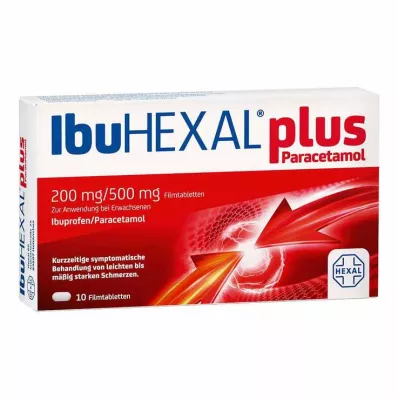 IbuHEXAL plus paracetamol 200 mg/500 mg filmsko obložene tablete, 10 kos IbuHEXAL plus paracetamol 200 mg/500 mg filmsko obložene tablete, 10 kos