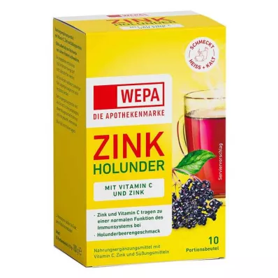 Wepa cink bezeg + vitamin C + cink v prahu brez sladkorja, 10x10 g Wepa cink bezeg + vitamin C + cink v prahu brez sladkorja, 10x10 g