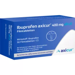 IBUPROFEN axicur 400 mg akutne filmsko obložene tablete, 50 kosov
