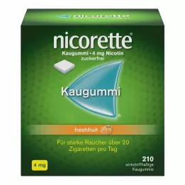 NICORETTE Žvečilni gumi 4 mg freshfruit, 210 kosov