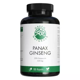 GREEN NATURALS Panax Ginseng visok odmerek veganskih kapsul, 180 kapsul