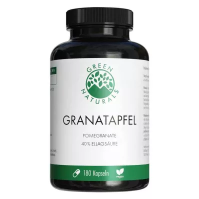 GREEN NATURALS Granatno jabolko + 40 % elagična kislina, 180 kapsul