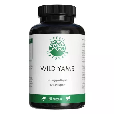 Green Naturals Wild Yam visokoodmerne veganske kapsule, 180 kosov Green Naturals Wild Yam visokoodmerne veganske kapsule, 180 kosov