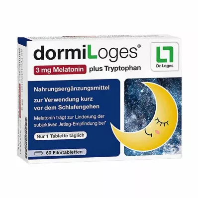 DORMILOGES 3 mg melatonin plus triptofan filmsko obložene tablete, 60 kosov