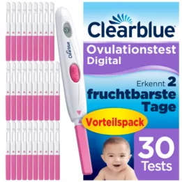 CLEARBLUE Ovulacijski test digitalni, 30 kosov