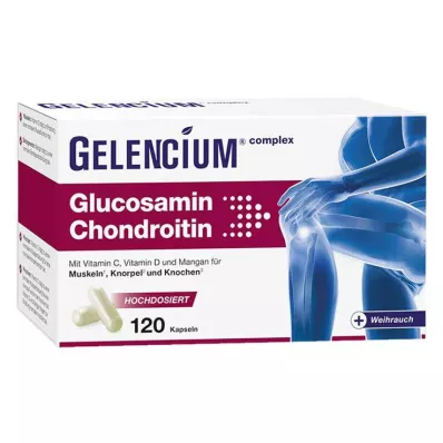 Gelencium Glucosamine Chondroitin visok odmerek z vitaminom C kapsule, 120 kosov Gelencium Glucosamine Chondroitin visok odmerek z vitaminom C kapsule, 120 kosov