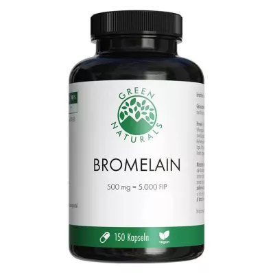 GREEN NATURALS Bromelain 500 mg vegan s 5000 FIP, 150 kosov