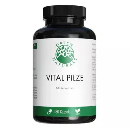 GREEN NATURALS Vital Mushrooms Cordyceps Reishi veganski, 180 kosov