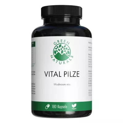 Green Naturals Vital Mushrooms Cordyceps Reishi vegan, 180 kos Green Naturals Vital Mushrooms Cordyceps Reishi vegan, 180 kos