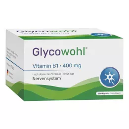 GLYCOWOHL Vitamin B1 tiamin 400 mg kapsule z visokim odmerkom, 200 kosov