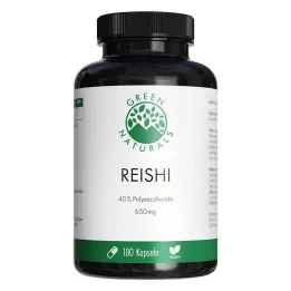 GREEN NATURALS Reishi 650 mg veganske kapsule z visokim odmerkom, 180 kapsul